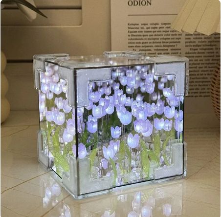 Purple DIY Tulip Cube Lamp